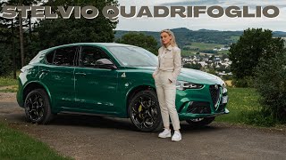 Alfa Romeo Stelvio Quadrifoglio mit 520 PS 100 Anniversario 2023  Meine erste Fahrt [upl. by Yeltihw223]