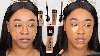 TESTING LOREAL INFALLIBLE FOUNDATION amp CONCEALER [upl. by Ainatnas378]