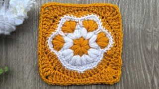 Crochet Paw Print Granny Square Tutorial [upl. by Galatea]