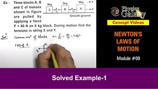 Class 11 Physics  Newtons Laws of Motion  9 Solved Example1 on Newtons Laws of Motion [upl. by Yhtomot]