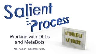 RPA Automation Anywhere Working with DLLs and MetaBots [upl. by Uy]