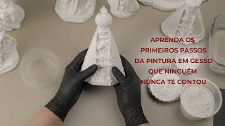 COMO PINTAR NOSSA SENHORA APARECIDA NO GESSO ‹ Iolane Caron › [upl. by Ylagam705]