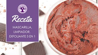 Receta mascarilla limpiador y exfoliante corporal de cacao 3 en 1  Cosmética Natural Casera Shop [upl. by Barvick]