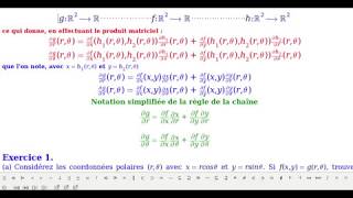 Fonctions à Plusieurs Variables Règle de la chaîne [upl. by Genet]