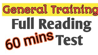 IELTS READING TIPS and TRICKS  FULL READING TEST General training ielts solve full reading 60min [upl. by Aydidey]