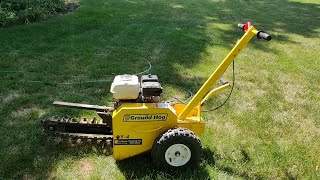 18quot Home Depot Trencher Rental Ground Hog T4 [upl. by Akeimahs843]