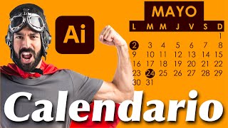 CREAR CALENDARIO EN ADOBE ILLUSTRATOR  ADOBE ILLUSTRATOR TUTORIAL [upl. by Krucik]