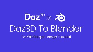 Daz3D to Blender Bridge Basic Usage Tutorial [upl. by Nepets]