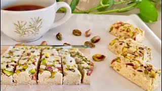 Tahini Sesame Halva Recipe  Turkish Middle Eastern Dessert  تاہینی حلوہ  تل کی مٹھائی [upl. by Main947]