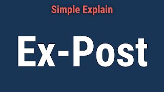 ExPost Definition Calculation Vs ExAnte [upl. by Arenat]