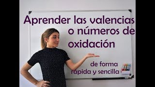 Aprende las valencias o números de oxidación de forma fácil y rápida [upl. by Guillermo]