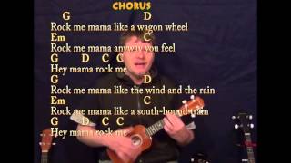 Wagon Wheel  Ukulele Cover Lesson in G with ChordsLyrics [upl. by Gearalt]