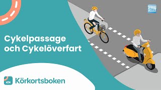 Cykelpassage och cykelöverfart  Körkortsboken [upl. by Ttocserp]