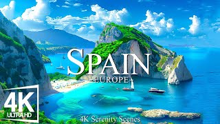 Spain 4K  Journey Through Historic Cities and Stunning Coastlines With Calming Piano Music [upl. by Zitella]