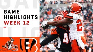 Browns vs Bengals Week 12 Highlights  NFL 2018 [upl. by Auhso643]