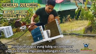 KOPPEL window type aircon cleaning [upl. by Anerac]