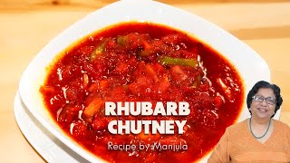 Rhubarb Chutney Recipe  Rhubarb Chutney Spicy  Rhubarb Chutney  Sweet and Sour Rhubarb Chutney [upl. by Brinkema287]