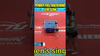 Power full backhand top spinshortstable tenis [upl. by Syd493]