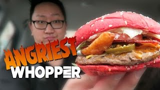 Burger King Angriest Whopper Review [upl. by Alokin218]