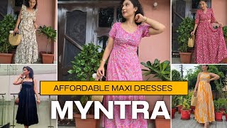 Myntra Affordable Dress Haul  Trendy Maxi Dress haul  Tryon haul  Style By Preeti [upl. by Fradin]