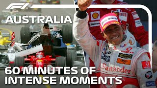 1 Hour Of INTENSE Australian Moments In Formula 1 [upl. by Nyrek]