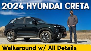 The Most Detailed 2024 Hyundai Creta Walkaround Review w Prices  Part 1 Hindi [upl. by Anatnahs477]