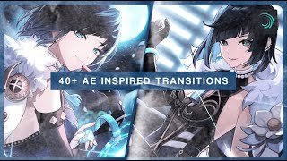 40 AE Inspired Transitions Preset Pack  alight motion ✿ [upl. by Akalam]