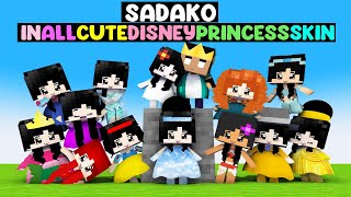 SADAKO PRETENDING CUTE DISNEY PRINCESS SKIN  CAICO CHIBI MINECRAFT [upl. by Llerrod25]