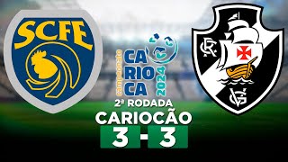 SAMPAIO CORRÊARJ 3 x 3 VASCO Campeonato Carioca 2024 2ª Rodada  Narração [upl. by Ttam]