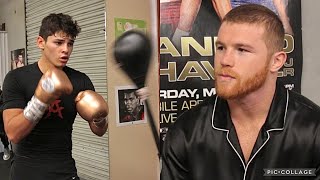 CANELO WATCHES RYAN GARCIA DESTROY THE FIERCE REFLEX BAG INSANE RYAN GARCIA SPEED [upl. by Peale]