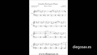 Partitura Estudio Fácil para Piano por diegosax Partitura de Piano para principiantes [upl. by Bum]