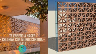 TE ENSEÑO A HACER• CELOSIAS CON MUROS CORTINA • REVIT [upl. by Daren]