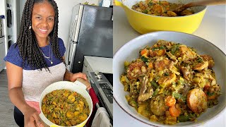 How to COOK African YAM with GARDEN EGGS \ EGG PLANT stew in the VILLAGE  African Village Life [upl. by Hazeefah]