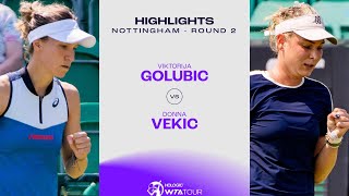 Viktorija Golubic vs Donna Vekic  2023 Nottingham Round 2  WTA Match Highlights [upl. by Domenic4]