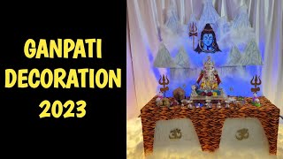 Ganpati Decoration ideas at Home [upl. by Yrakcaz954]