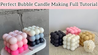 Bubble candle tutorial how to make the perfect bubble candle With Paraffin Wax  Wax [upl. by Kinch]