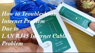 No Internet Connection  How to check long distance Lan network ethernet cable [upl. by Akirej]