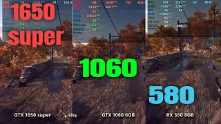 GTX 1650 super vs gtx 1060 6gb vs RX 580 [upl. by Nairdna]