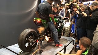 Rickey Gadson Starting His Kawasaki Ninja H2 Drag Bike [upl. by Rosario435]