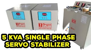 5 KVA Single Phase Servo Voltage Stabilizer  Orgon Electric  Only Choose Servo Stabilizer [upl. by Bithia]