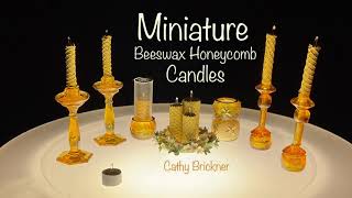 112 scale DIY “Beeswax Honeycomb” miniature candles for display LED ready using tulle netting [upl. by Eessej]