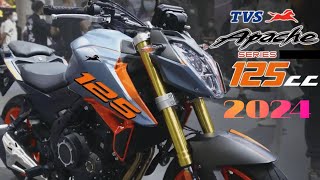 TVS Apache 125 Launch 2024  Price  Mileage [upl. by Siuqaj]