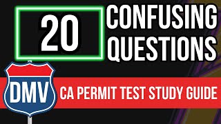 California Permit Test Study Guide 2024 20 Confusing Questions [upl. by Enitsuj412]