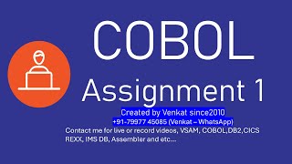 COBOL Assignment 1  Mandatory Divisions Optional Divisions DISPLAY STOP RUN [upl. by Assirk411]