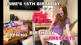 ESMÉS 15th BIRTHDAY MORNING SURPRISE PRESENTS [upl. by Aiuqes]