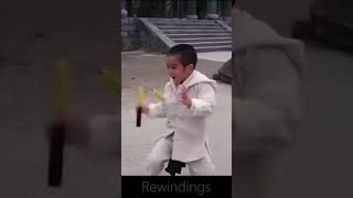 SUPER KID Baby Bruce Lee Ryusei Imai with Nanchaku  Rewinding [upl. by Herod]