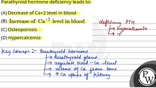 Parathyroid hormone deficiency leads to [upl. by Cioffred445]