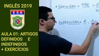 Inglês para ESA Aula 01  Artigos definidos e indefinidos  exercícios [upl. by Elliott]