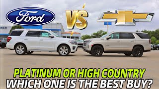 2023 Chevy Tahoe High Country VS Ford Expedition Platinum Which One Is The Best Buy [upl. by Adnawot]