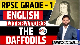 THE DAFFODILS  RPSC GRADE 1 ENGLISH BY RAVI ACHARYA SIR [upl. by Ytsirhc]